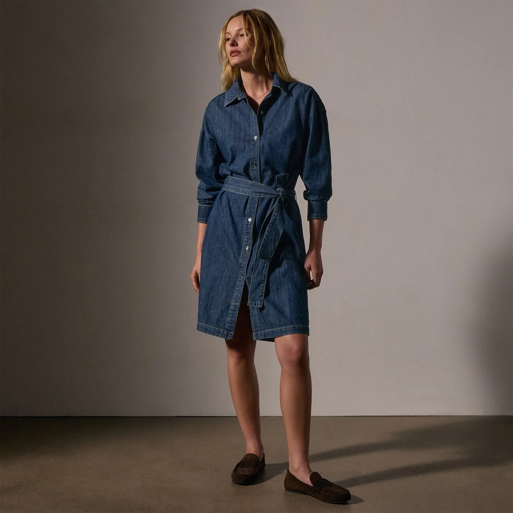 Denim Shirt Dress - Medium Wash sold by James Perse product image thumbnail 4