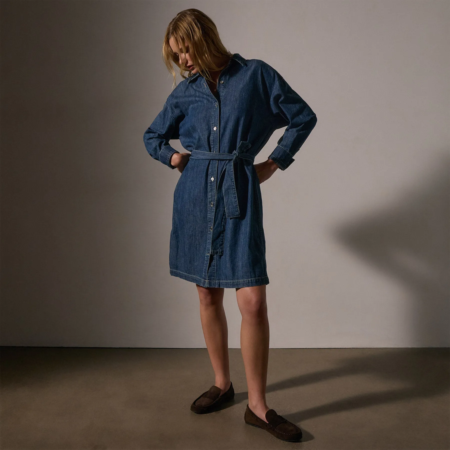 Denim Shirt Dress - Medium Wash sold by James Perse product image thumbnail 2