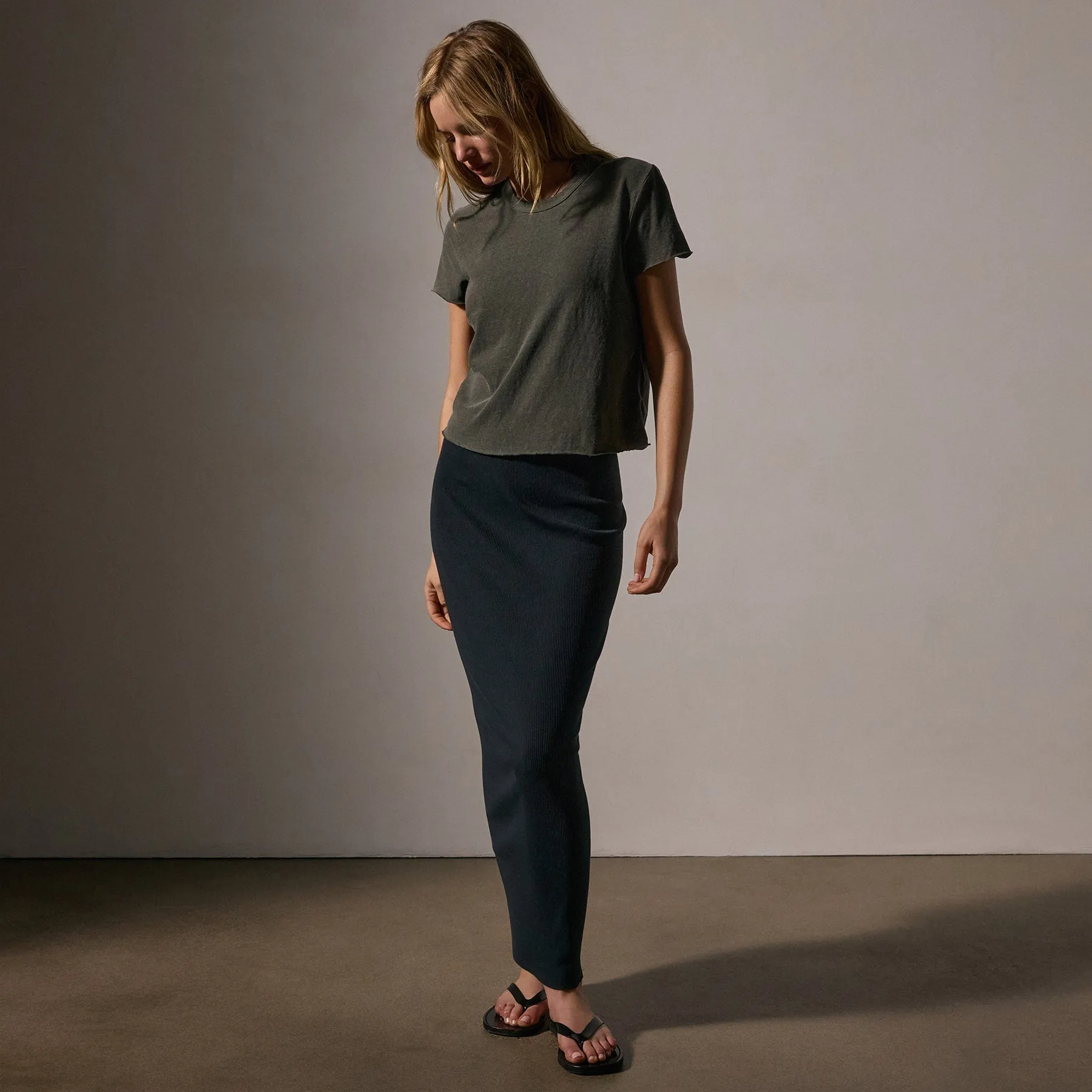 Slub Jersey Shrunken Tee - Granite Pigment sold by James Perse product image thumbnail 3