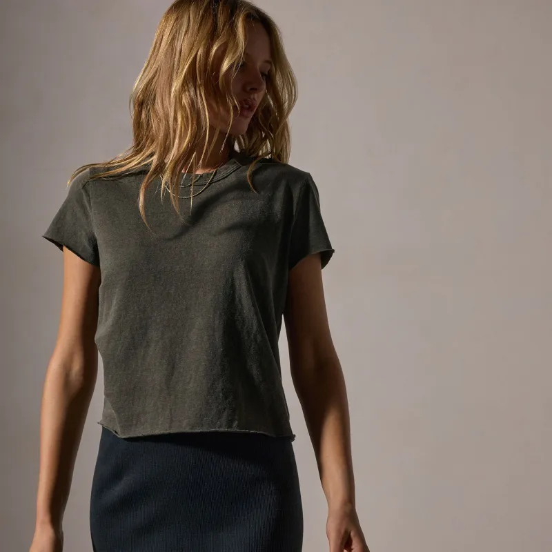 Slub Jersey Shrunken Tee - Granite Pigment sold by James Perse
