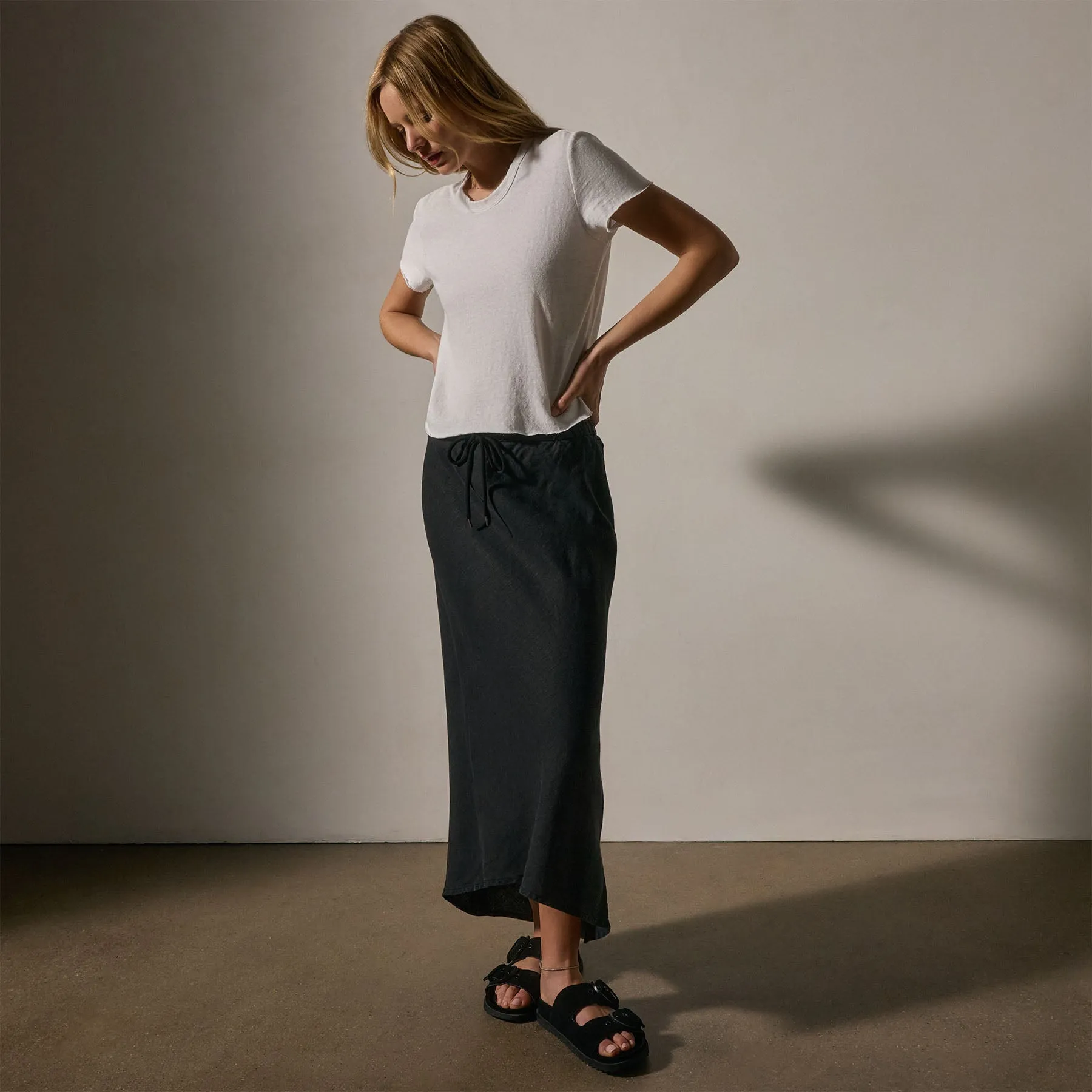 Slub Jersey Shrunken Tee - White sold by James Perse product image thumbnail 3