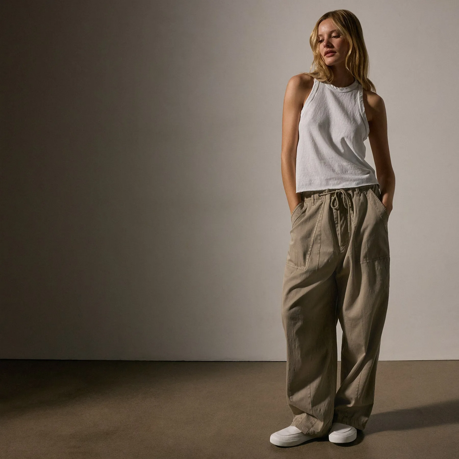 Slub Jersey Muscle Tank - White sold by James Perse product image thumbnail 3