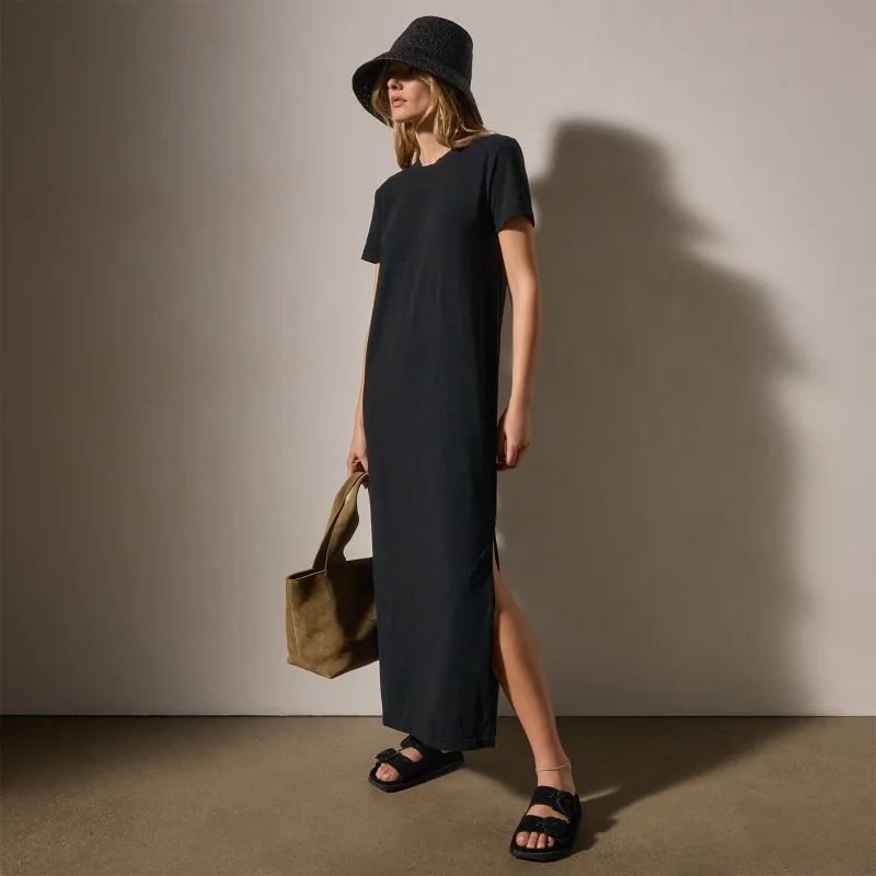 Relaxed T Shirt Dress - Black sold by James Perse