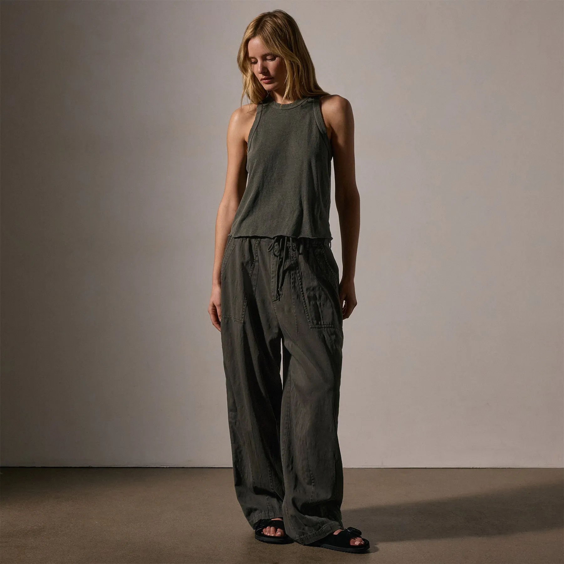 Slub Jersey Muscle Tank - Granite Pigment sold by James Perse product image thumbnail 3
