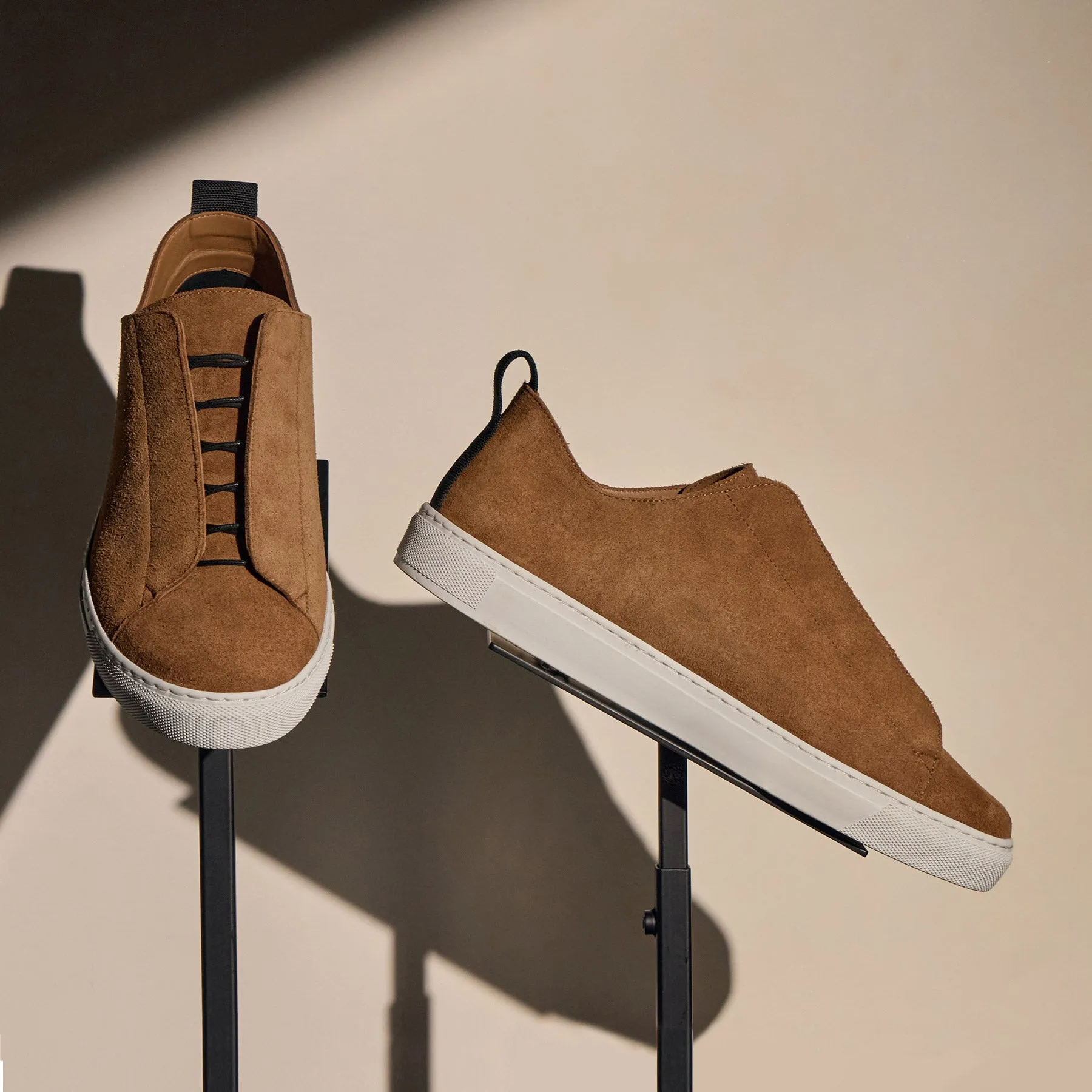 Men's Suede Solstice Sneaker - Chestnut sold by James Perse