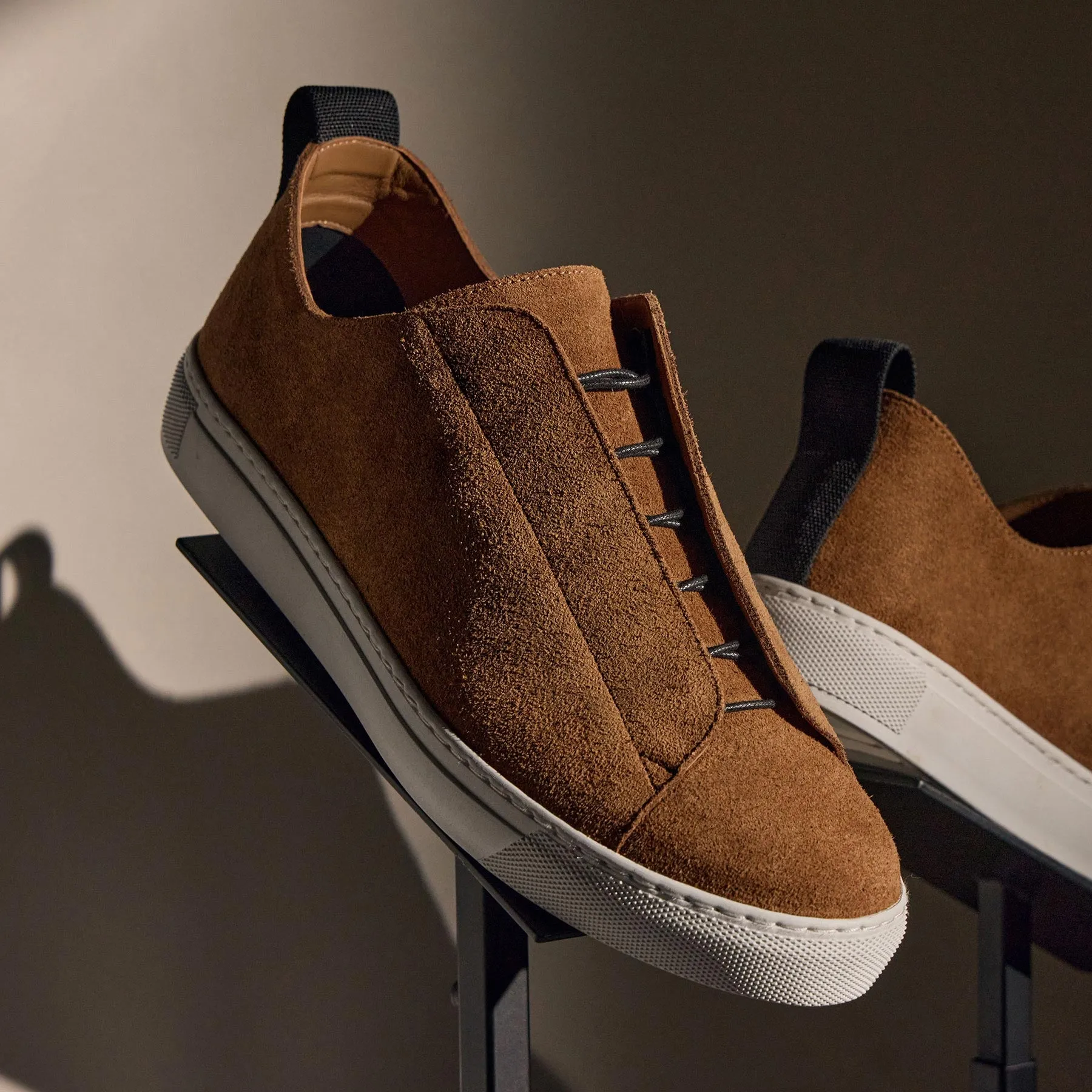 Men's Suede Solstice Sneaker - Chestnut sold by James Perse product image thumbnail 3