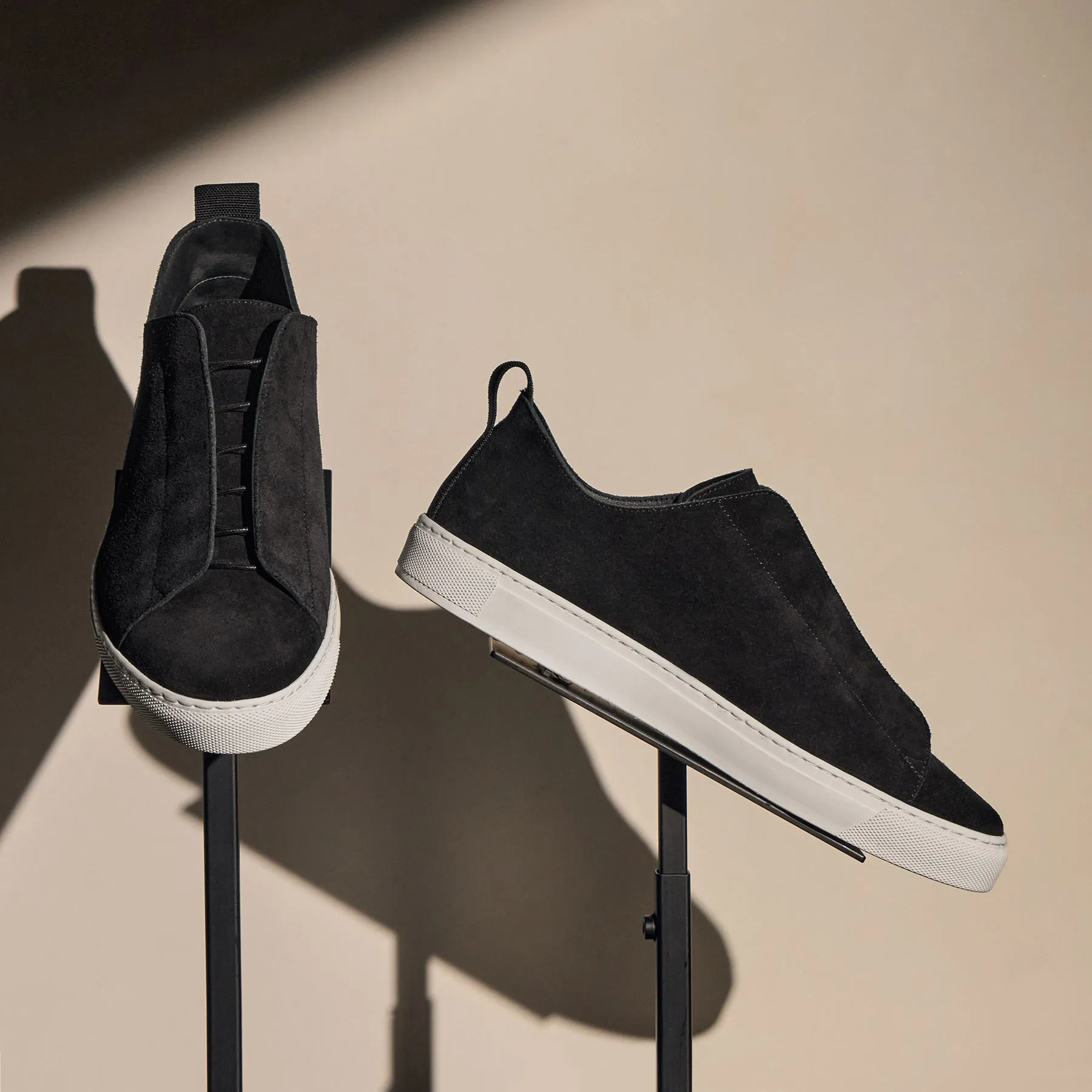 Men's Suede Solstice Sneaker - Black sold by James Perse