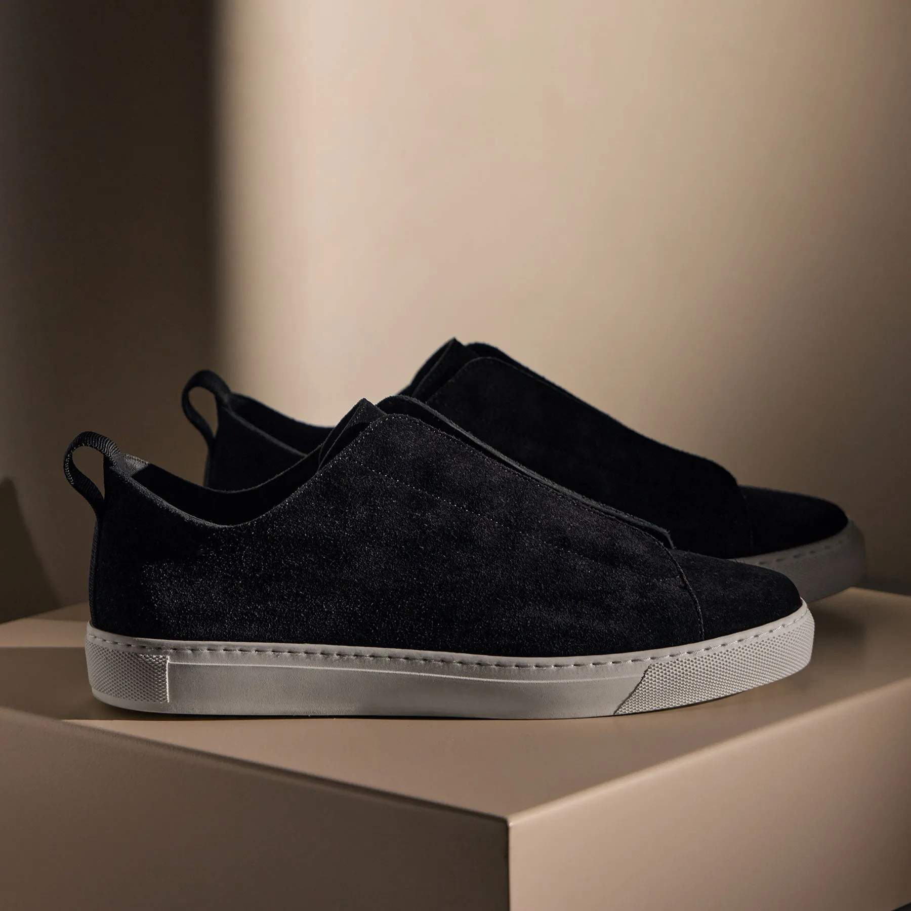 Men's Suede Solstice Sneaker - Black sold by James Perse product image thumbnail 4