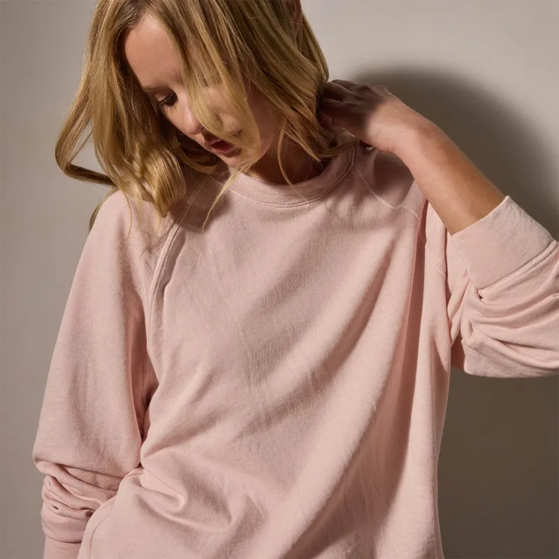 Vintage French Terry Relaxed Sweatshirt - Rosewater Pigment sold by James Perse