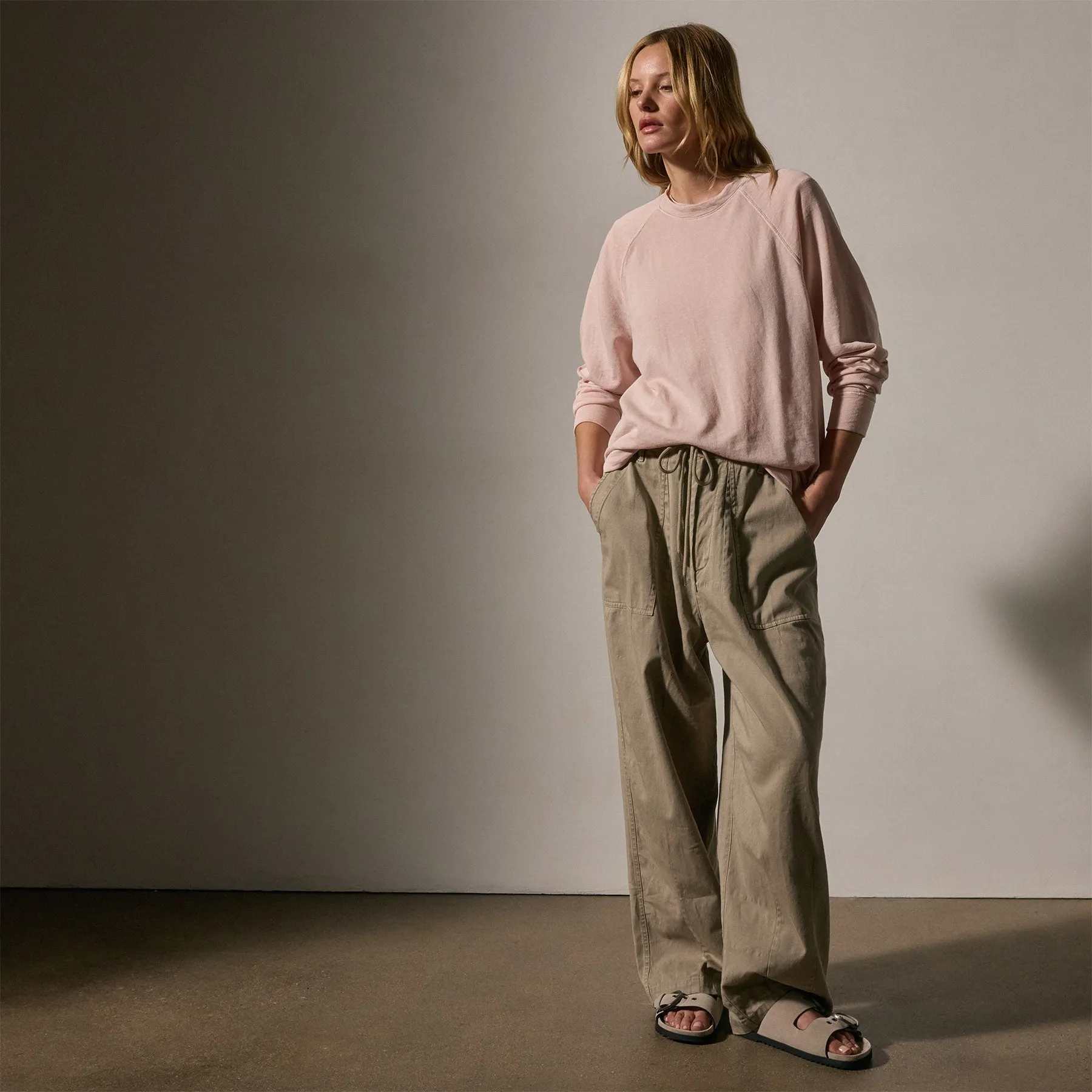 Vintage French Terry Relaxed Sweatshirt - Rosewater Pigment sold by James Perse product image thumbnail 3