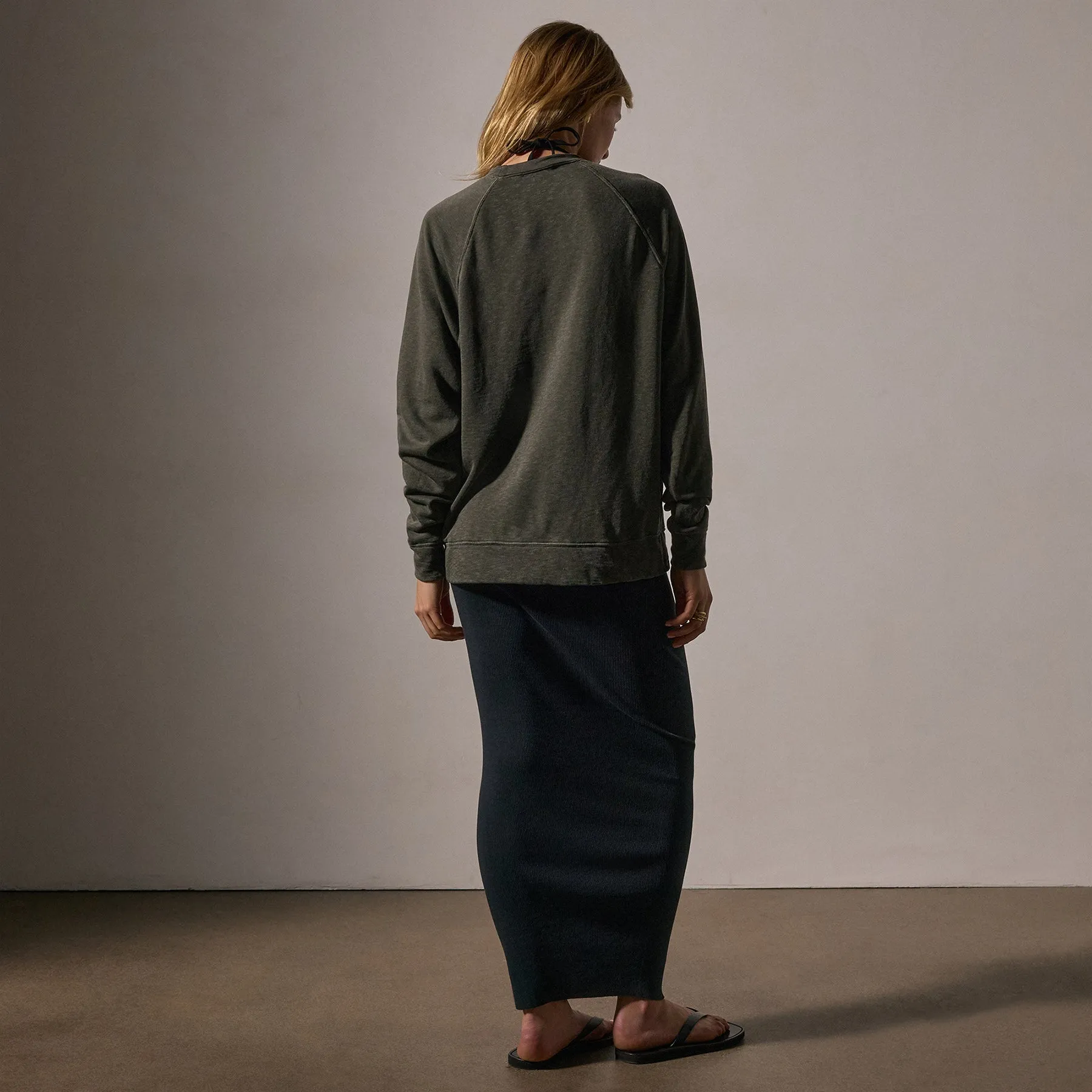 Vintage French Terry Relaxed Sweatshirt - Granite Pigment sold by James Perse product image thumbnail 5