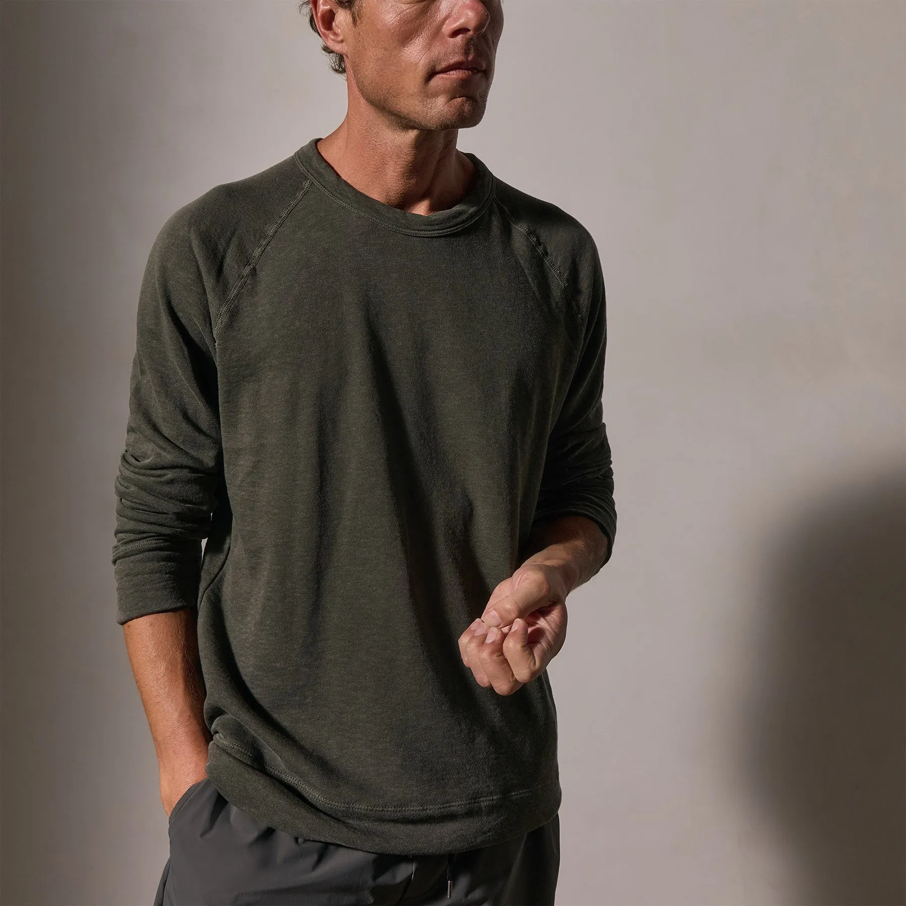 Vintage French Terry Sweatshirt - Granite Pigment sold by James Perse product image thumbnail 2