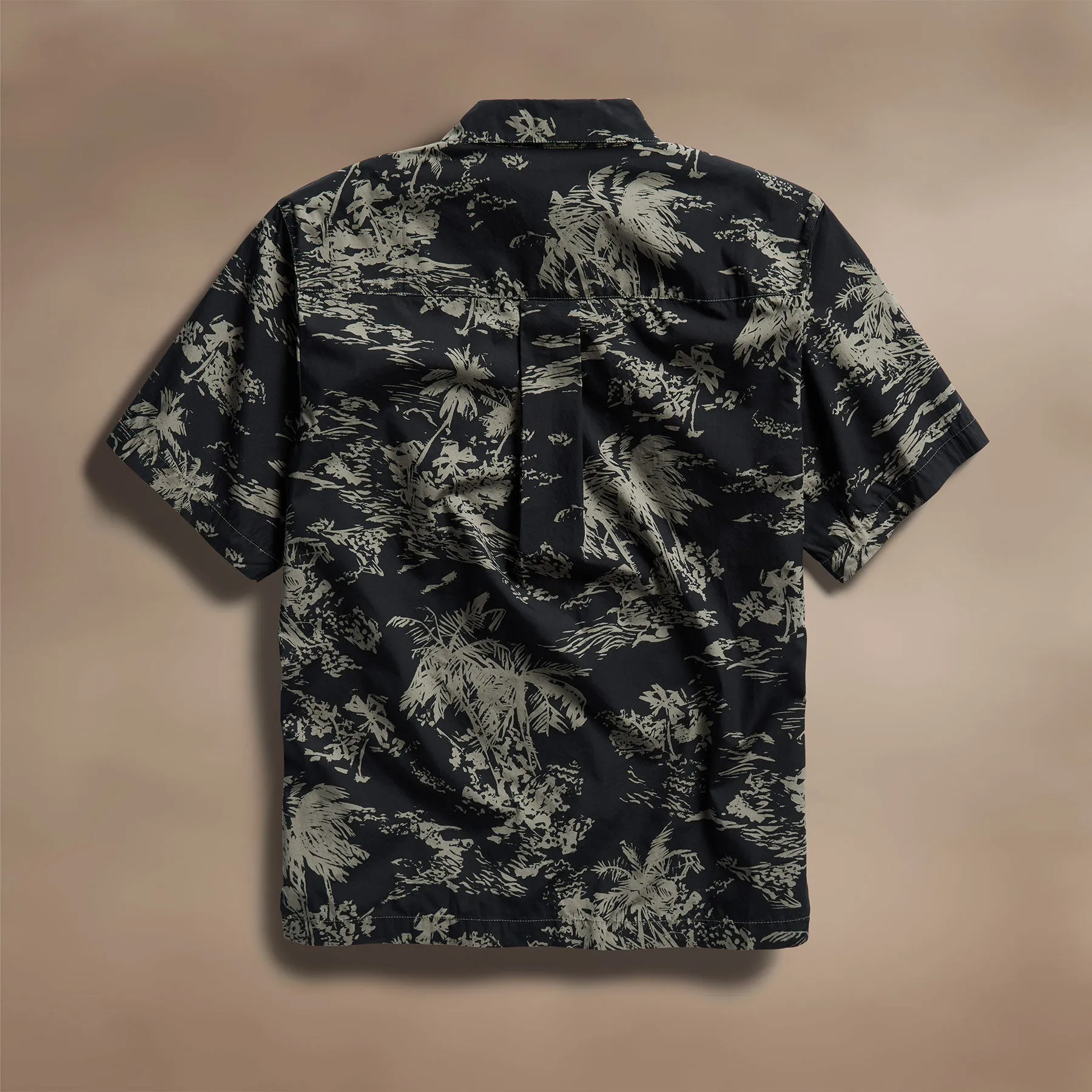 Brandílera Print Short Sleeve Shirt - Black/Army Green Pigment sold by James Perse product image thumbnail 3