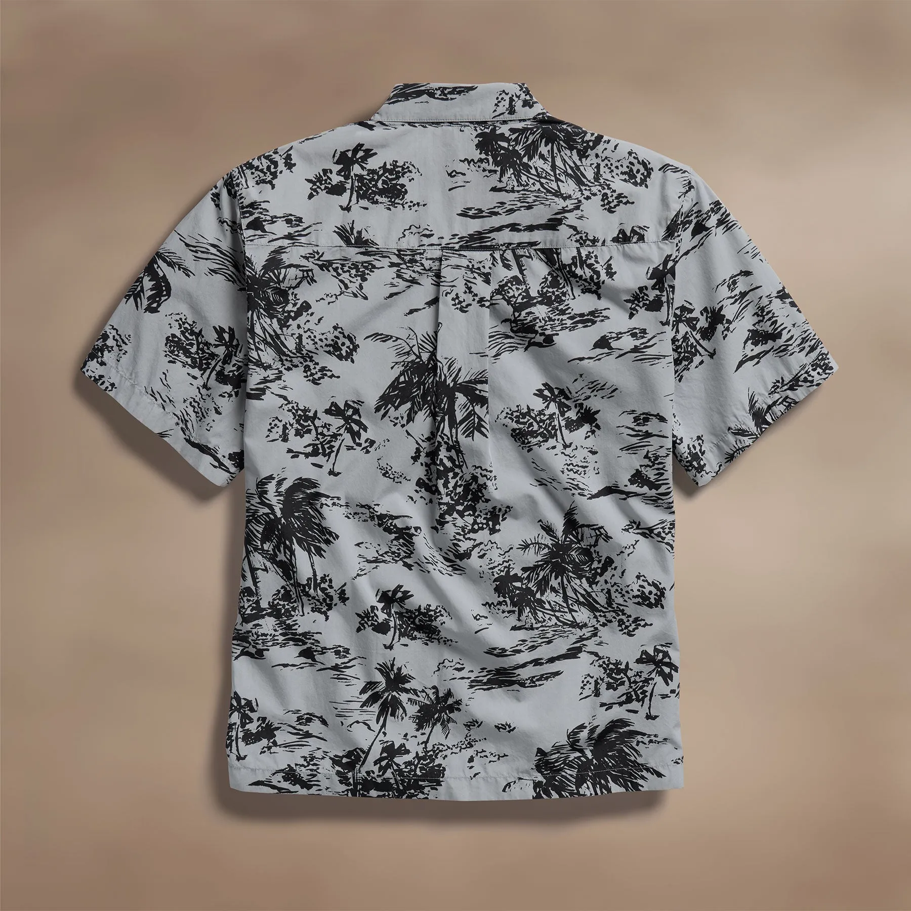 Brandílera Print Short Sleeve Shirt - Grey Glacier Pigment/Black sold by James Perse product image thumbnail 5