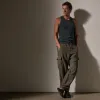 Textured Linen Flight Pant - Army Green sold by James Perse