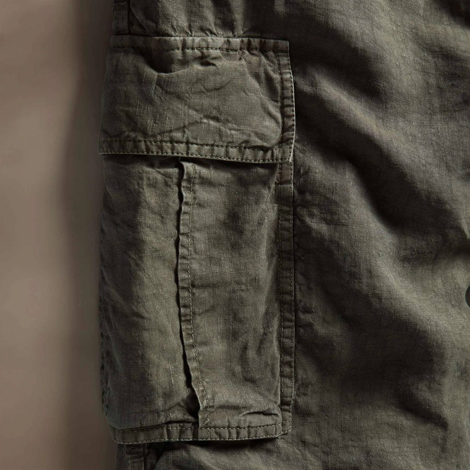 Textured Linen Flight Pant - Army Green sold by James Perse product image thumbnail 3