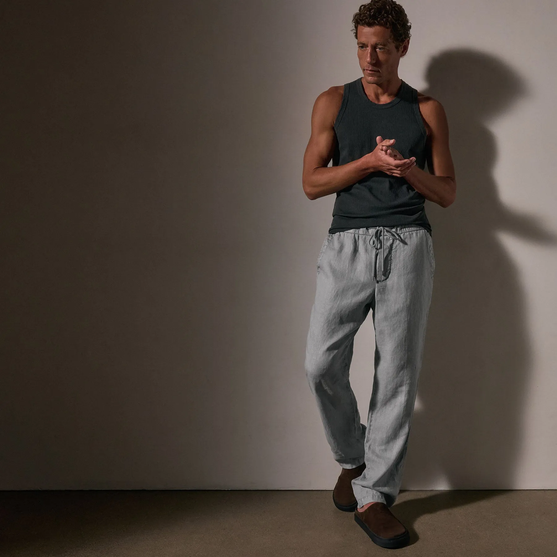 Relaxed Linen Pant - Grey Sky Pigment sold by James Perse product image thumbnail 2