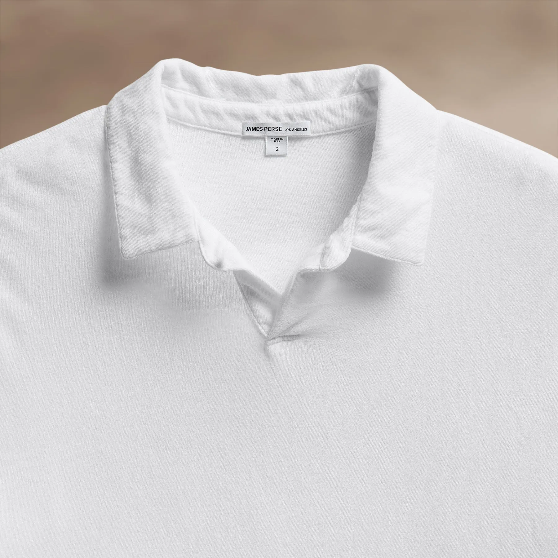 Slub Jersey Polo - White sold by James Perse product image thumbnail 3