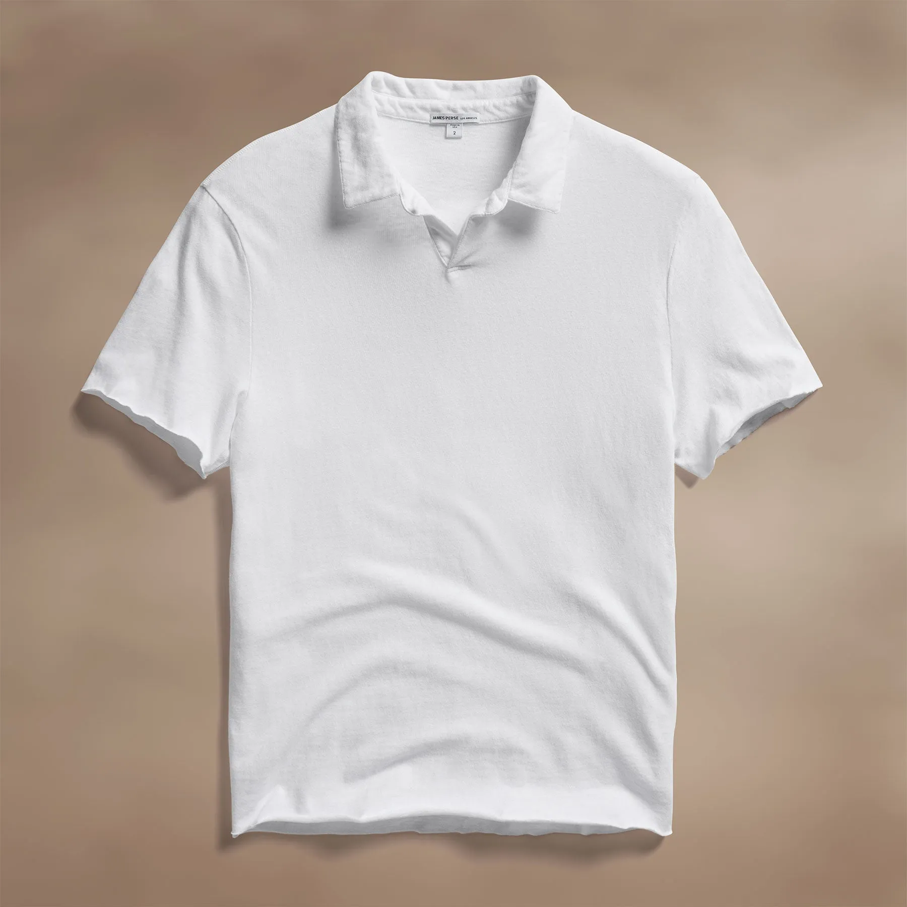 Slub Jersey Polo - White sold by James Perse