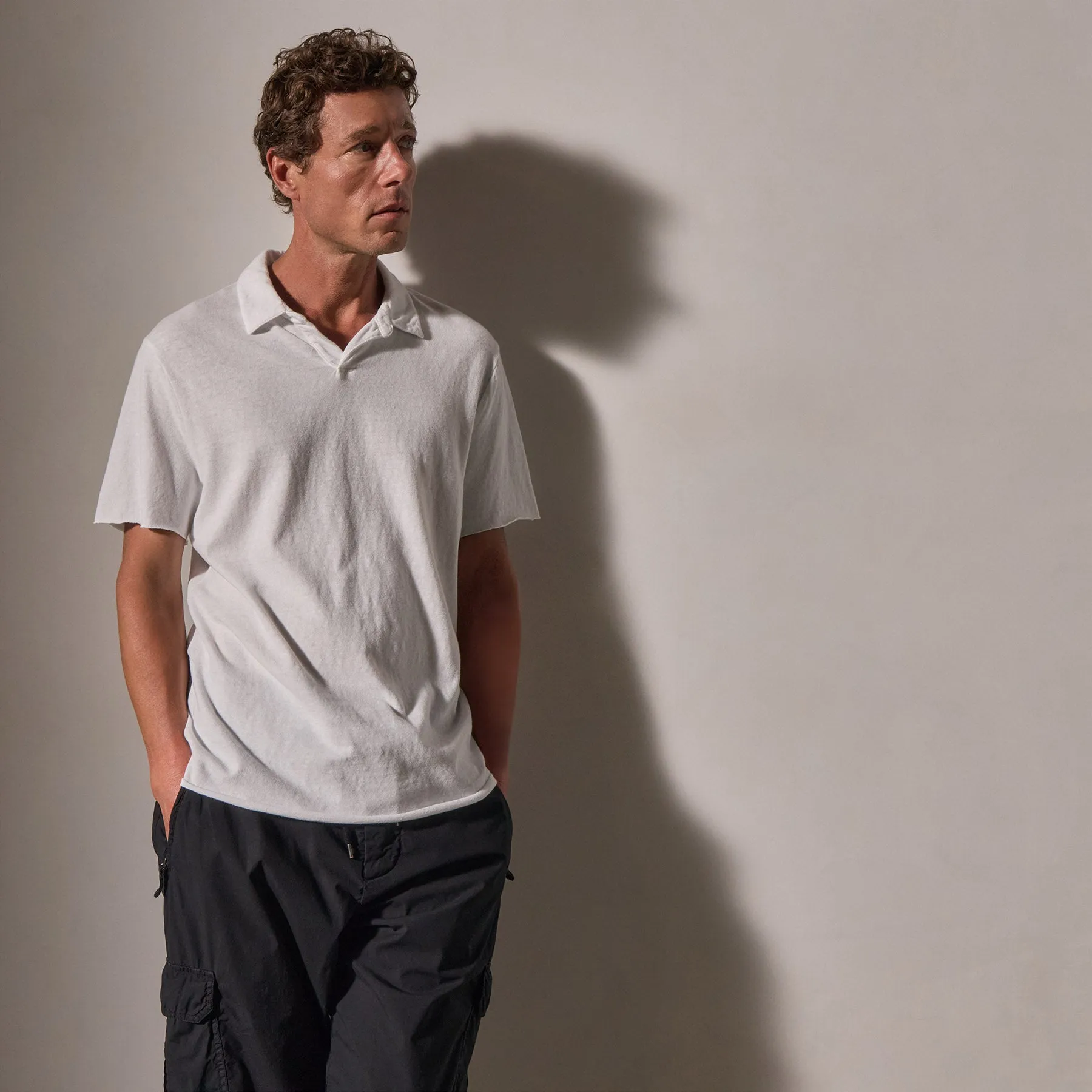 Slub Jersey Polo - White sold by James Perse product image thumbnail 2