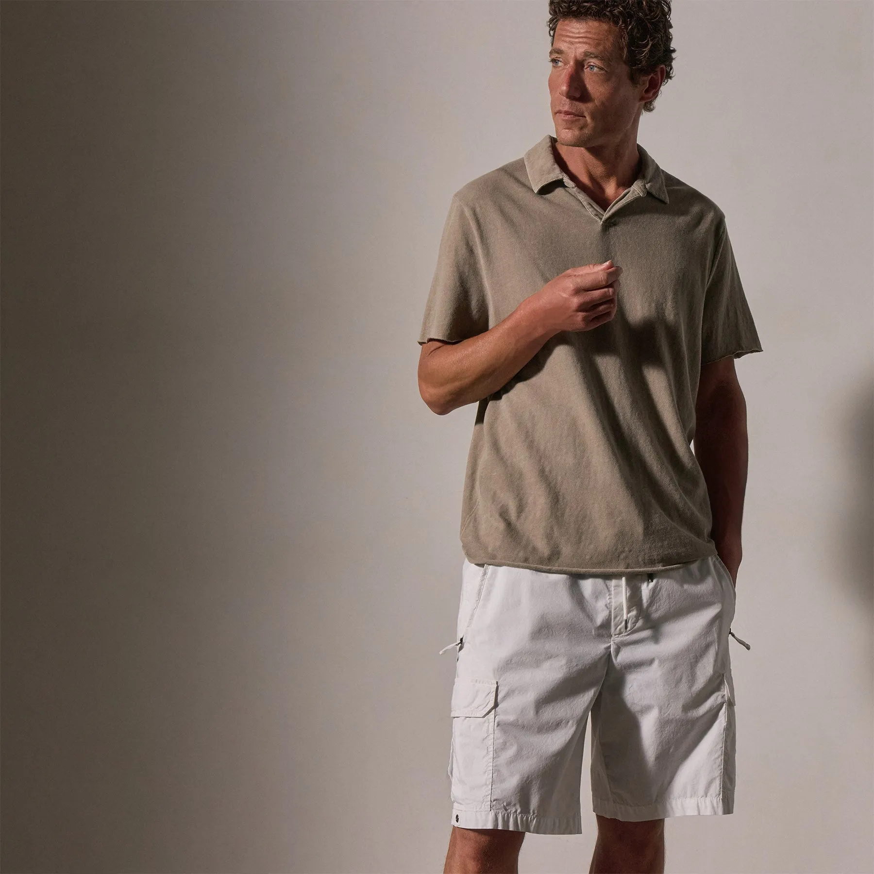 Slub Jersey Polo - Overcast Pigment sold by James Perse product image thumbnail 2