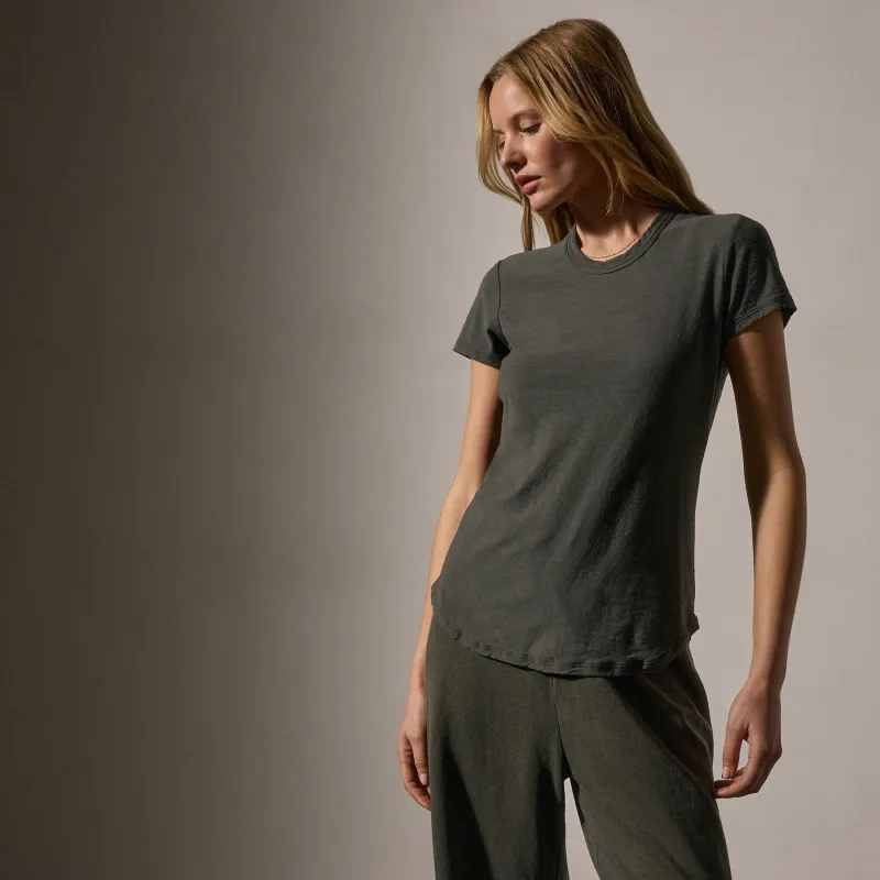 Sheer Slub Crew Neck Tee - Granite sold by James Perse
