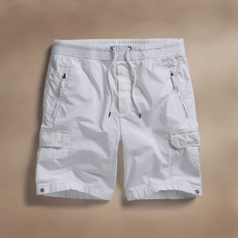 Parachute Poplin Cargo Short - White sold by James Perse