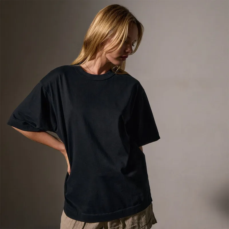 Heavy Luxe Jersey Oversized Tee - Black sold by James Perse
