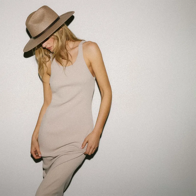 Tubular Rib Tank Dress - Faint sold by James Perse