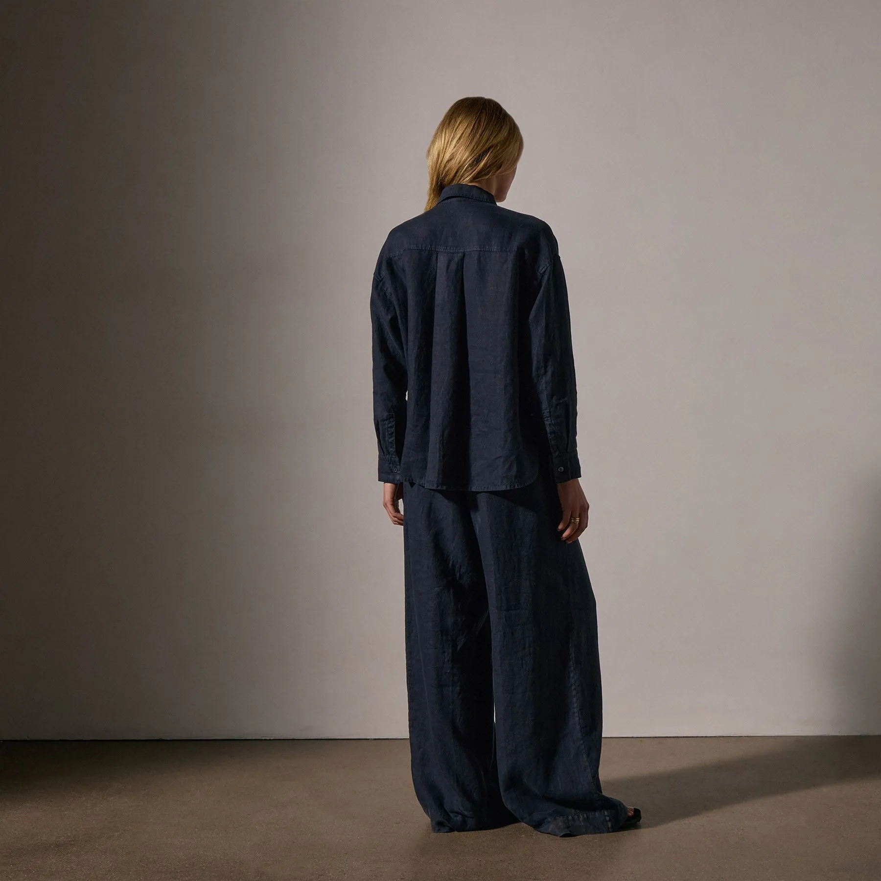 Linen Oversized Shirt - Classic Navy sold by James Perse product image thumbnail 4