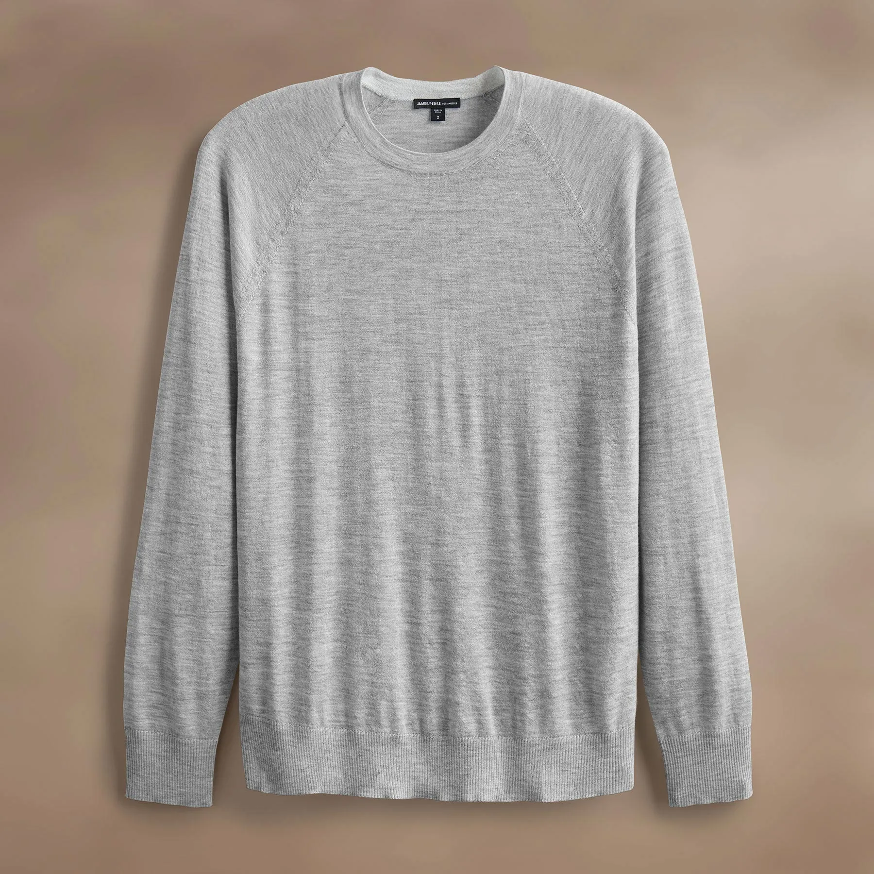 Ultrafine Cashmere Crew - Light Heather Grey sold by James Perse