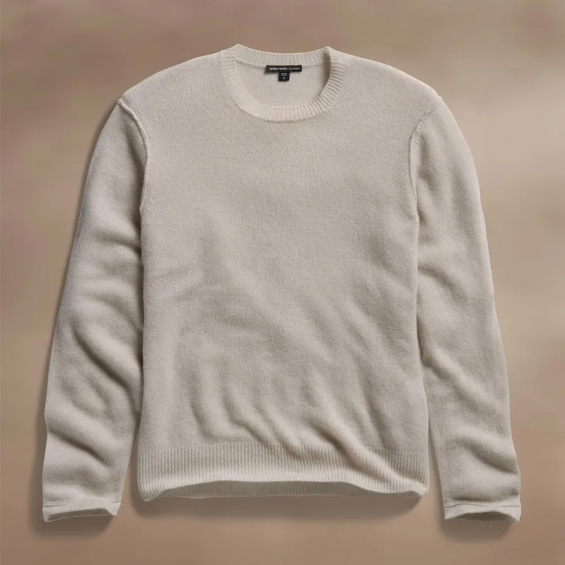 Soft Featherweight Cashmere Crew - Tan sold by James Perse