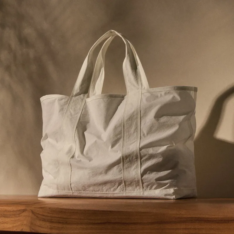 Small Matte Nylon Tote - White sold by James Perse