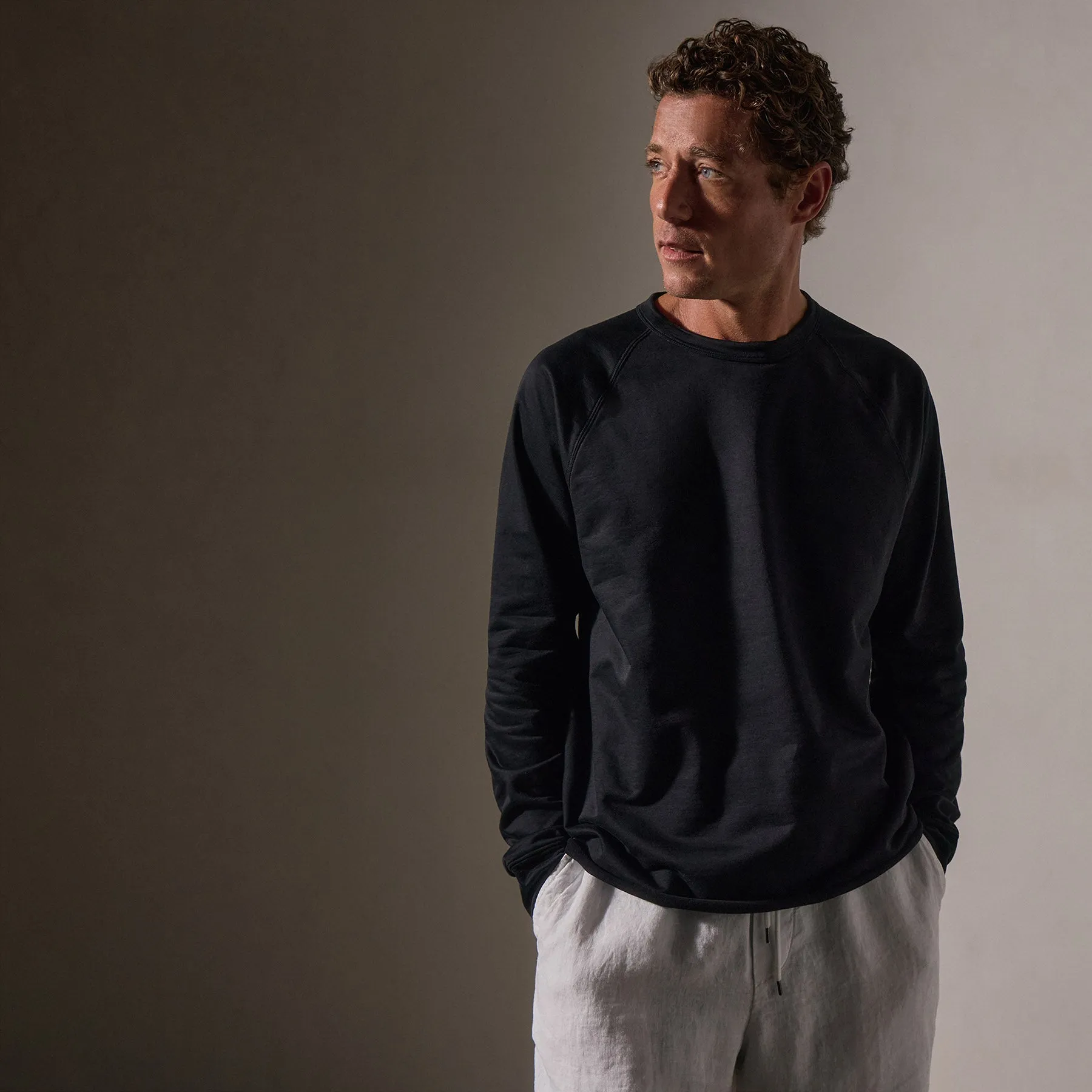 Fine French Terry Raglan Crew - Black sold by James Perse product image thumbnail 2