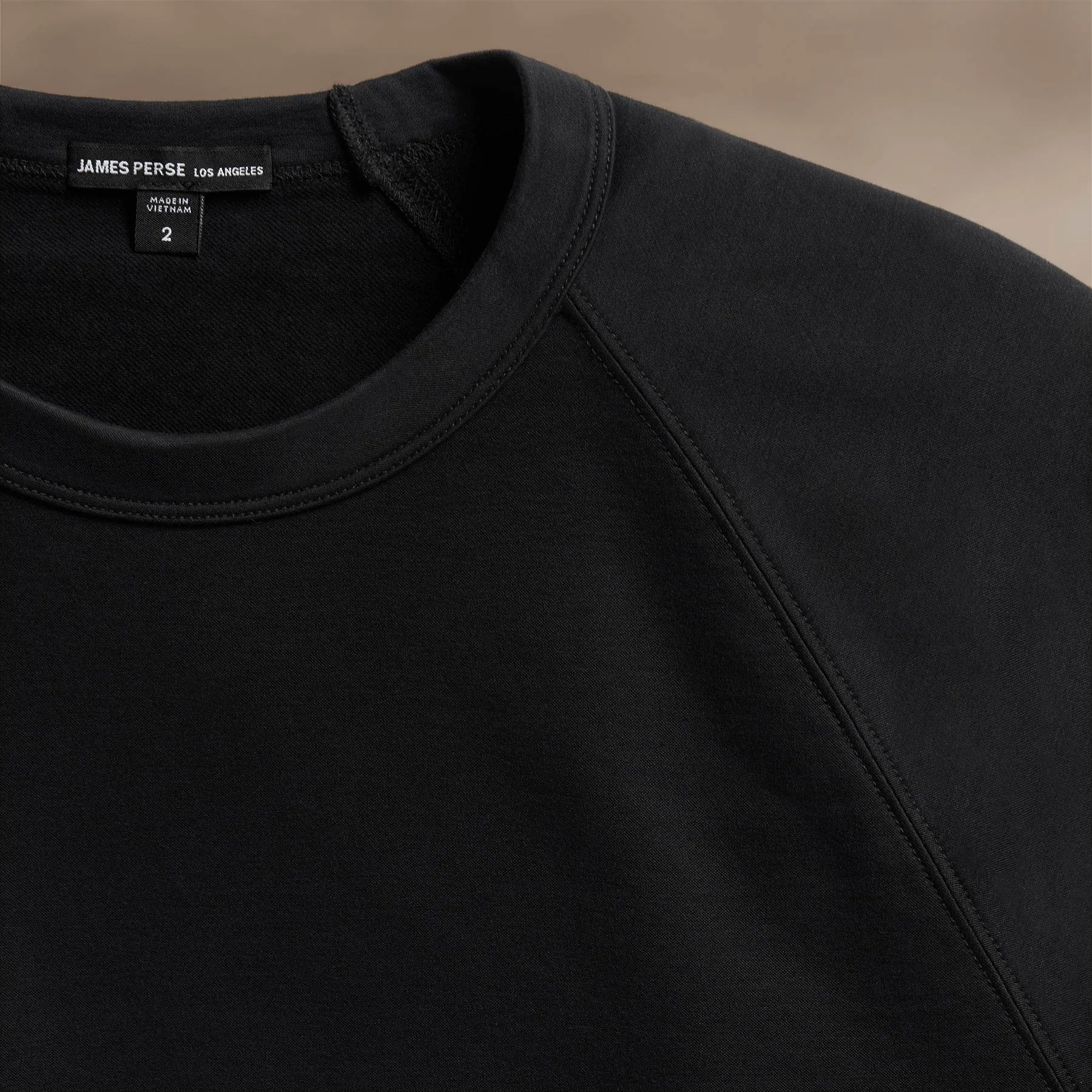 Fine French Terry Raglan Crew - Black sold by James Perse product image thumbnail 3