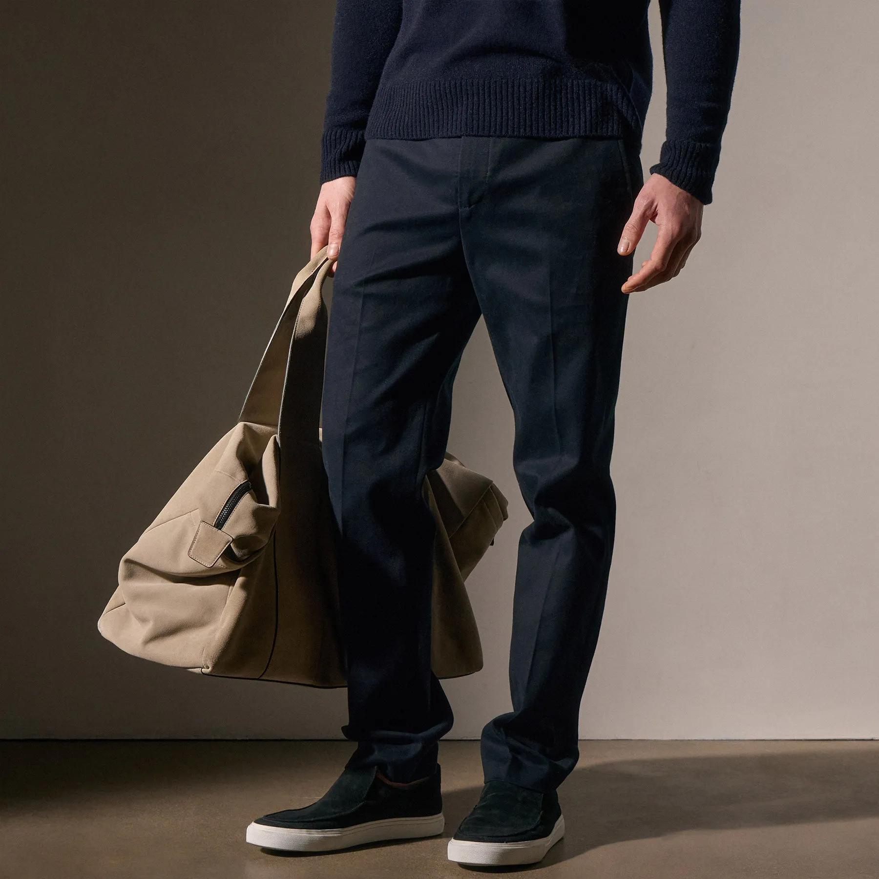 Cashmere Touch Twill Trouser - Classic Navy sold by James Perse