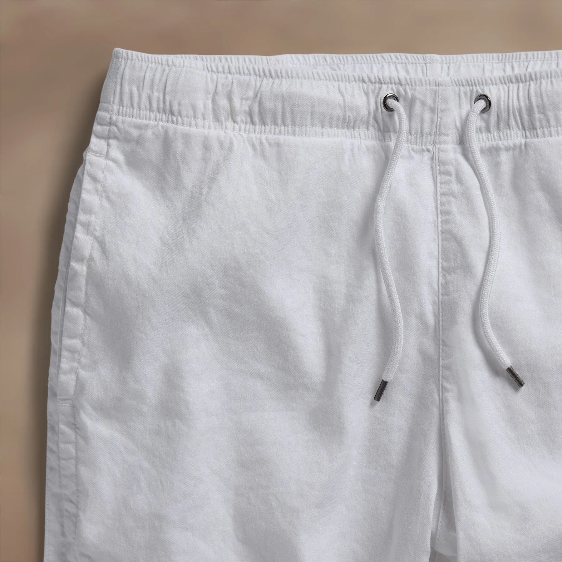 Linen Blend Jogger Short - White sold by James Perse product image thumbnail 2