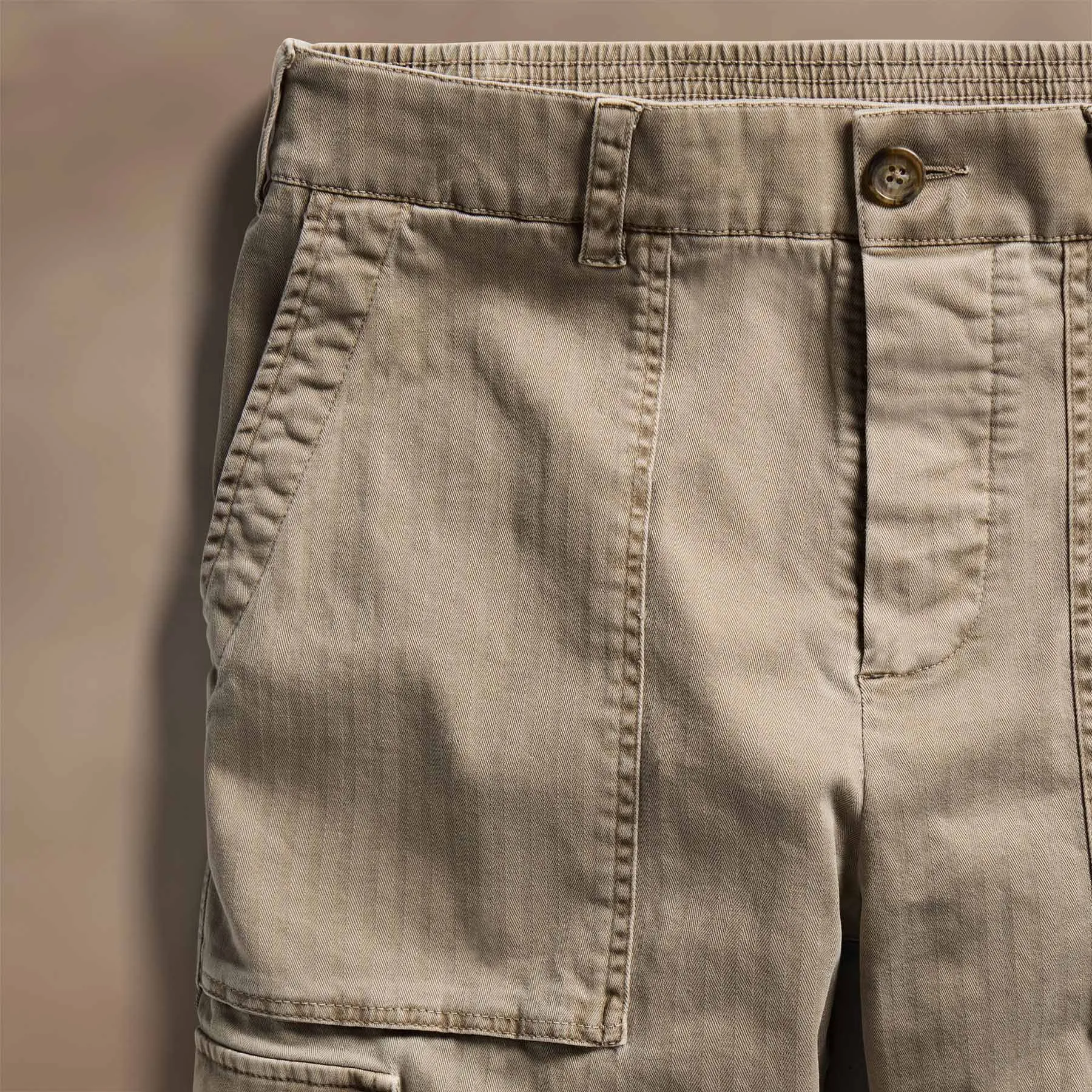 Stretch Herringbone Utility Pant - Overcast Pigment sold by James Perse product image thumbnail 4