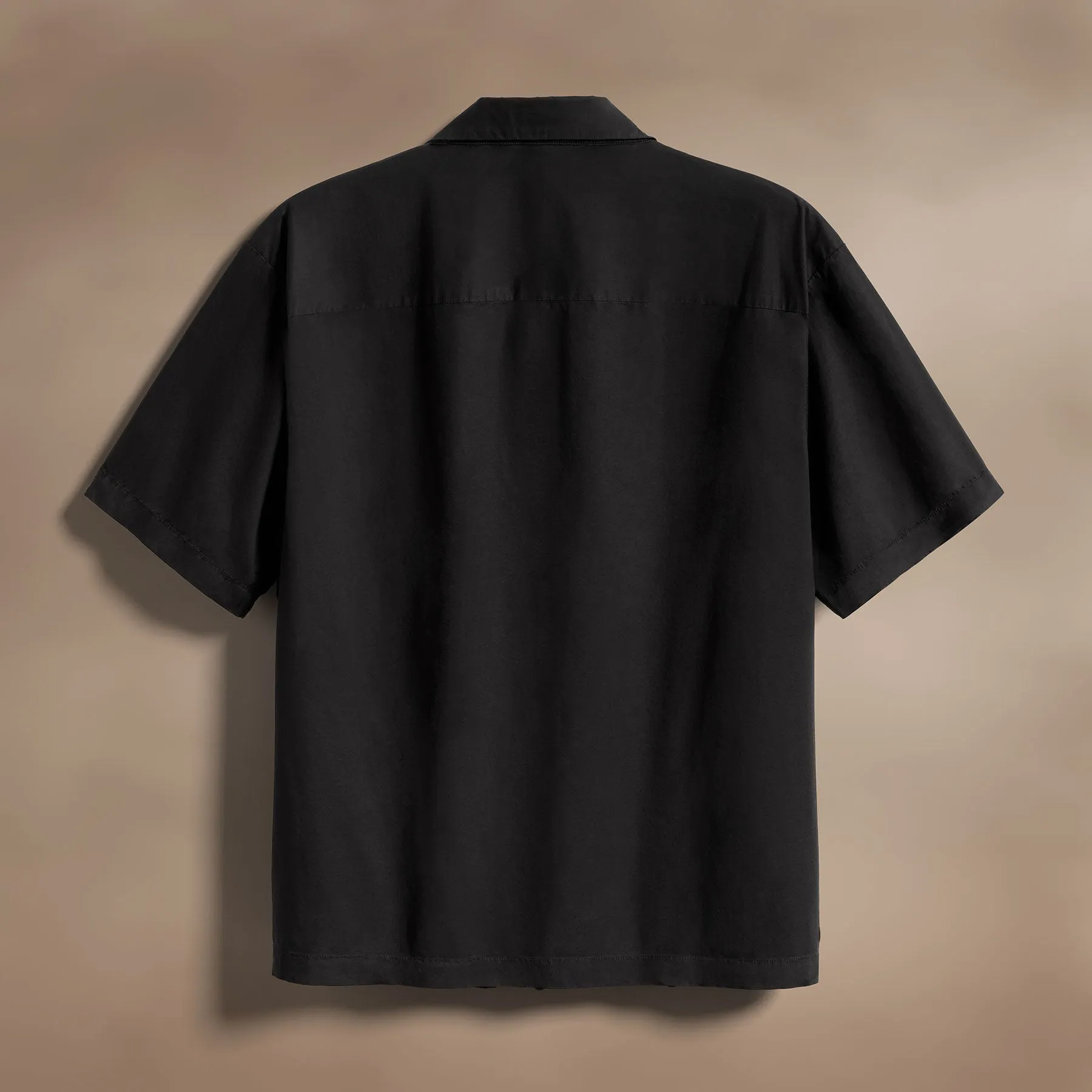 Oversized Stretch Poplin Short Sleeve Shirt - Black sold by James Perse product image thumbnail 3