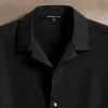 Oversized Stretch Poplin Short Sleeve Shirt - Black sold by James Perse