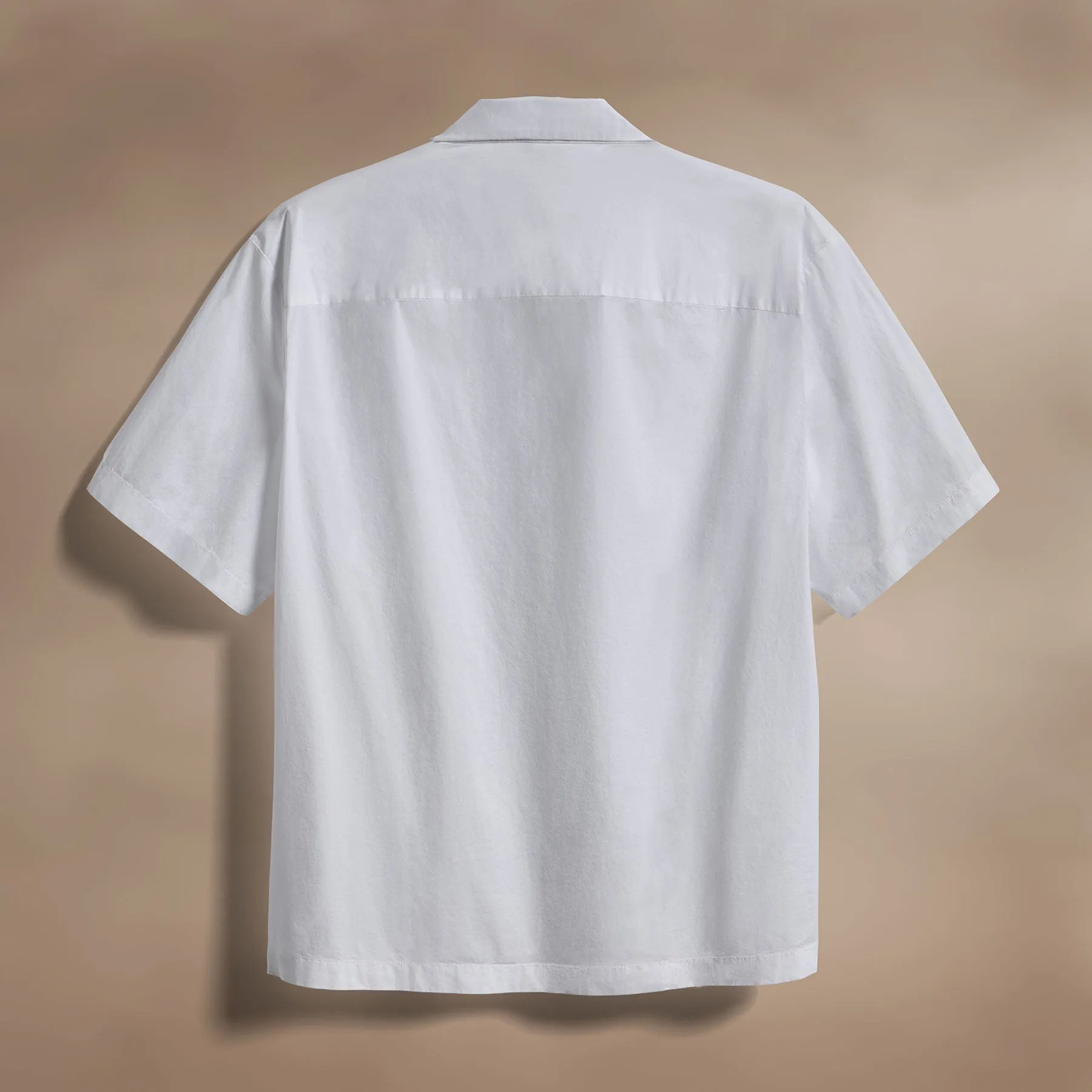 Oversized Stretch Poplin Short Sleeve Shirt - White sold by James Perse product image thumbnail 3