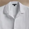 Oversized Stretch Poplin Short Sleeve Shirt - White sold by James Perse