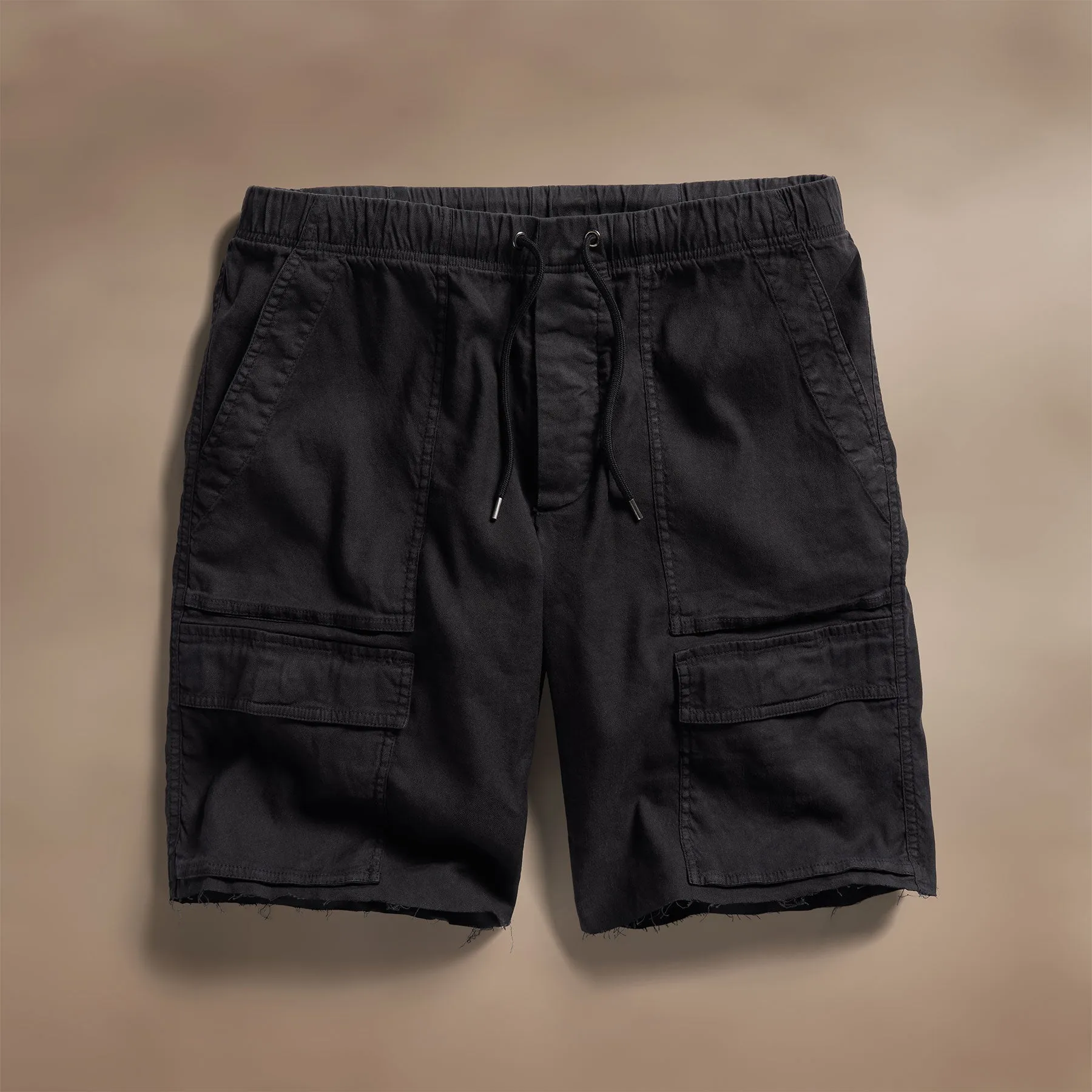 Linen Blend Utility Short - Black sold by James Perse