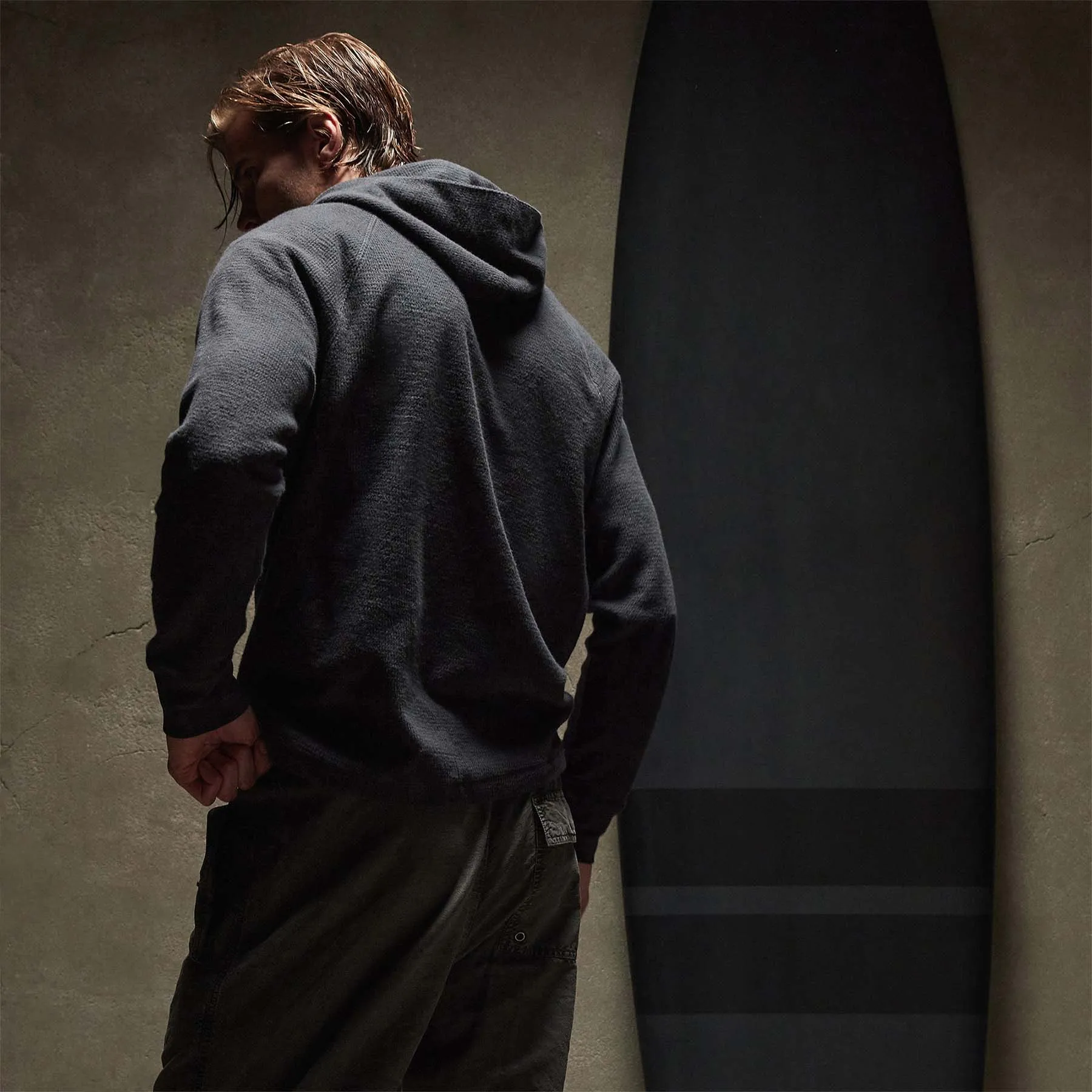 Thermal Knit Hooded Raglan - Magma sold by James Perse product image thumbnail 4