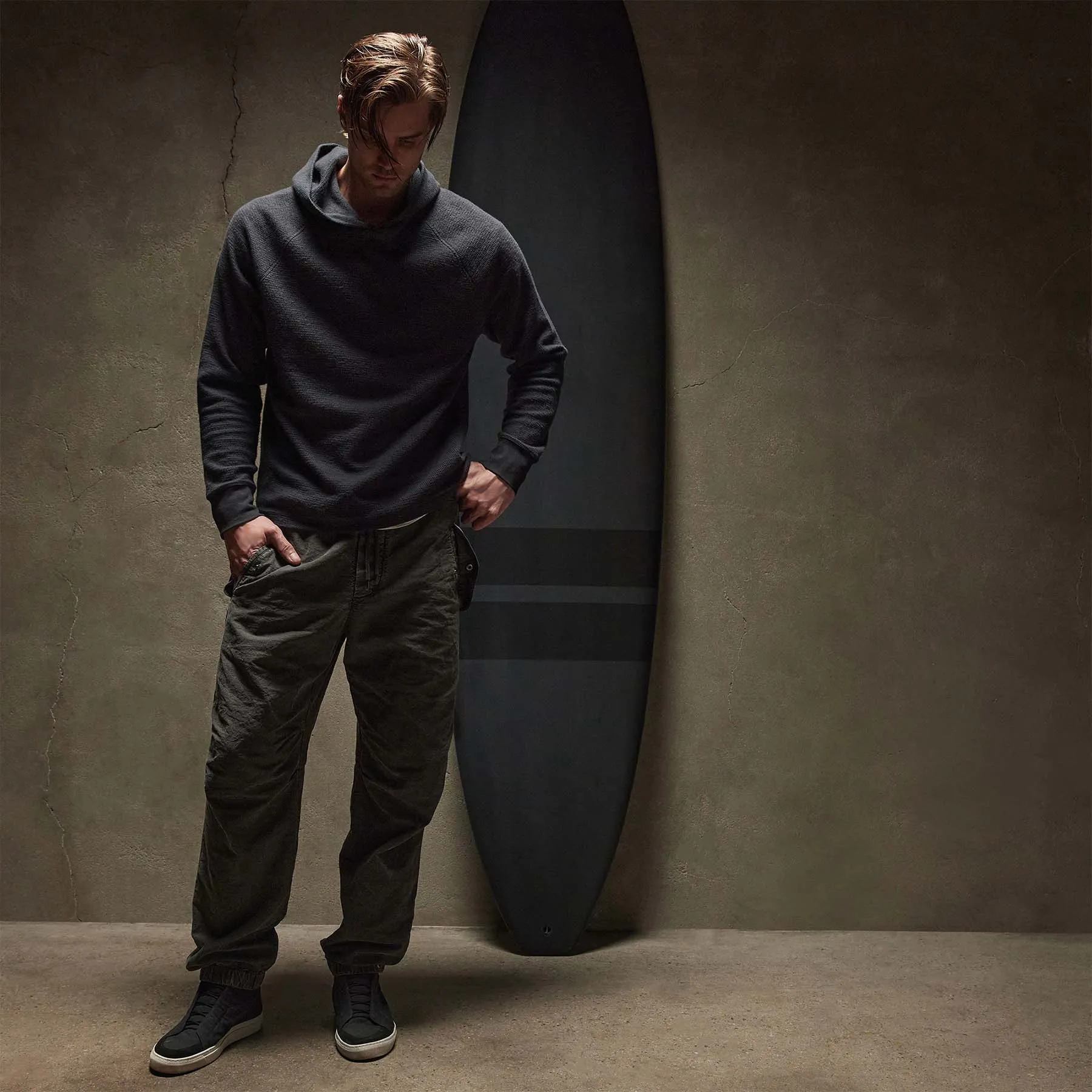 Thermal Knit Hooded Raglan - Magma sold by James Perse product image thumbnail 3