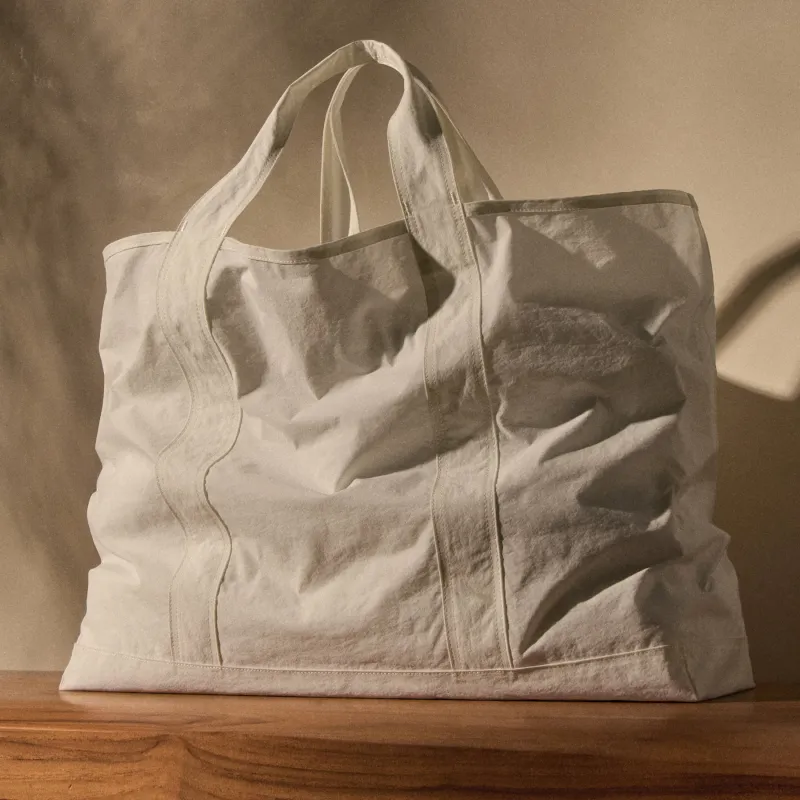 Large Matte Nylon Tote - White sold by James Perse