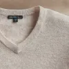 Soft Featherweight Cashmere V Neck - Light Beige sold by James Perse