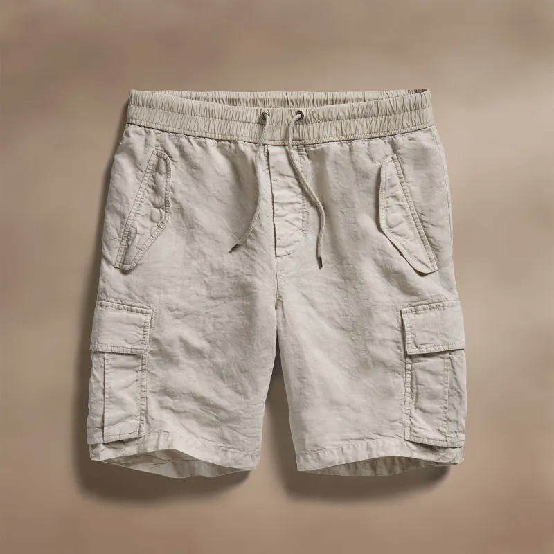 Textured Linen Flight Short - Salt Pigment sold by James Perse
