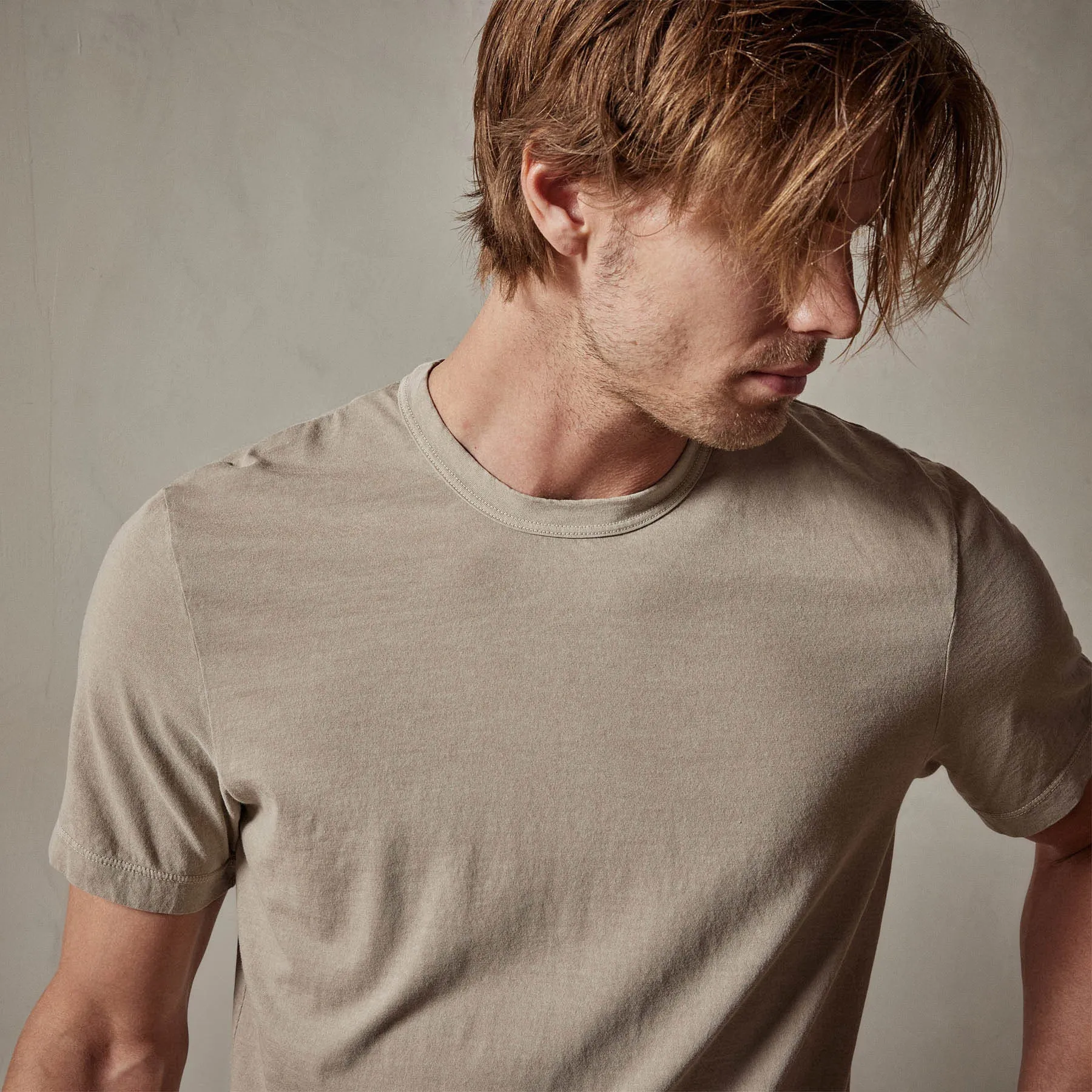 Short Sleeve Crew Neck - Toast Pigment sold by James Perse product image thumbnail 5