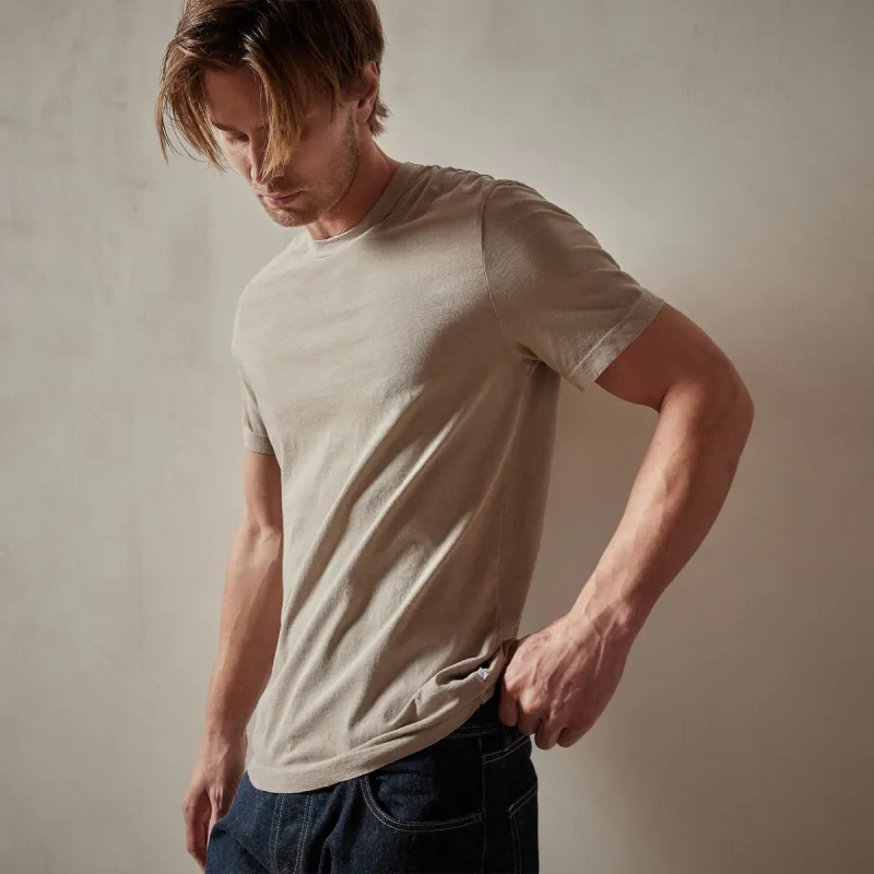 Short Sleeve Crew Neck - Toast Pigment sold by James Perse